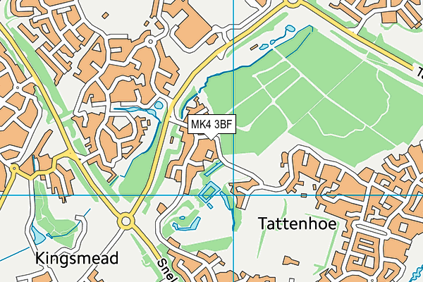 MK4 3BF map - OS VectorMap District (Ordnance Survey)