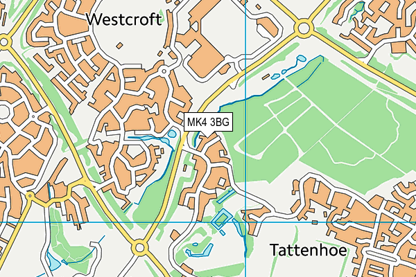 MK4 3BG map - OS VectorMap District (Ordnance Survey)