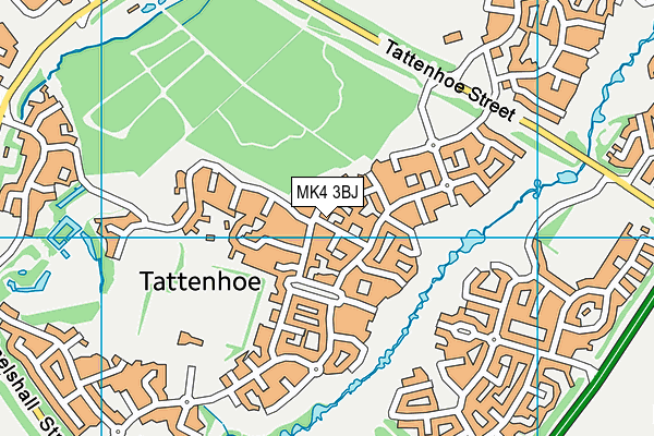 MK4 3BJ map - OS VectorMap District (Ordnance Survey)