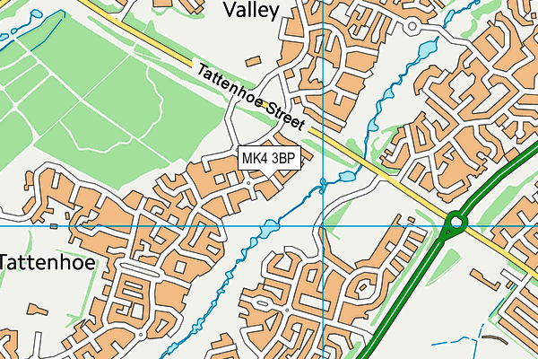 MK4 3BP map - OS VectorMap District (Ordnance Survey)