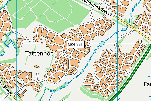 MK4 3BT map - OS VectorMap District (Ordnance Survey)