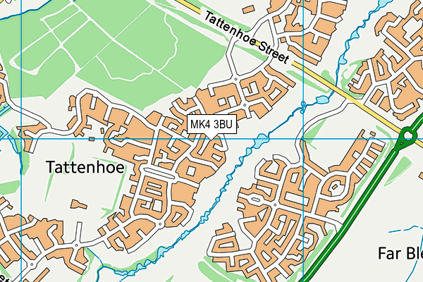 MK4 3BU map - OS VectorMap District (Ordnance Survey)