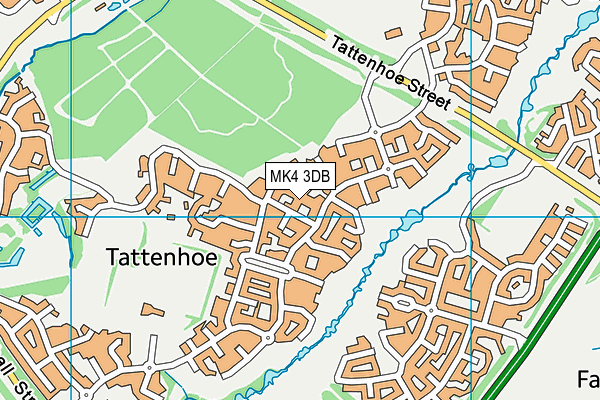 MK4 3DB map - OS VectorMap District (Ordnance Survey)