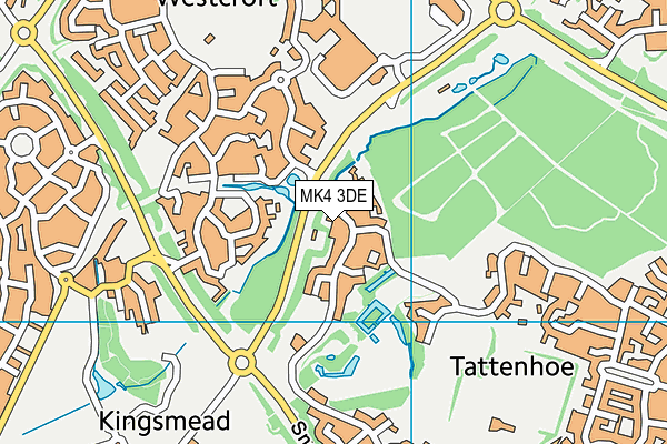 MK4 3DE map - OS VectorMap District (Ordnance Survey)