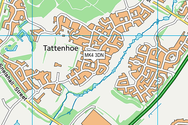 MK4 3DN map - OS VectorMap District (Ordnance Survey)