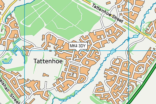 MK4 3DY map - OS VectorMap District (Ordnance Survey)