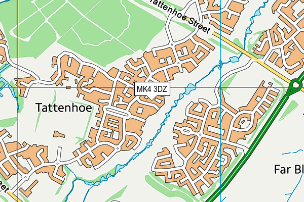 MK4 3DZ map - OS VectorMap District (Ordnance Survey)