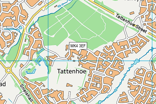 MK4 3EF map - OS VectorMap District (Ordnance Survey)