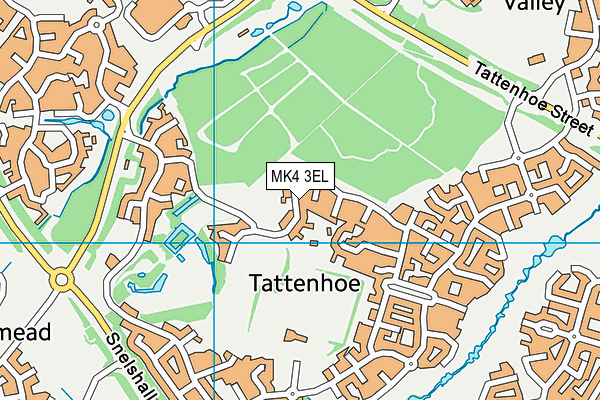 MK4 3EL map - OS VectorMap District (Ordnance Survey)