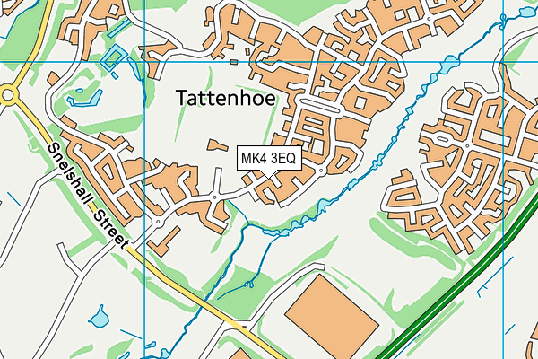 Tattenhoe Sports Pavilion map (MK4 3EQ) - OS VectorMap District (Ordnance Survey)
