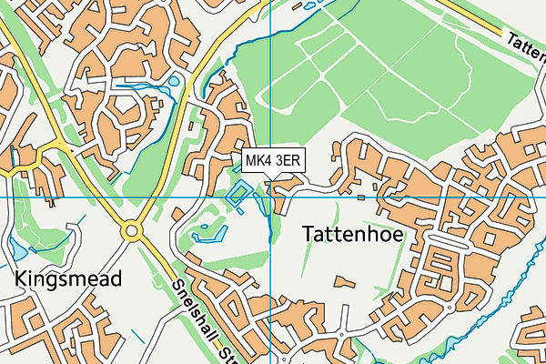 MK4 3ER map - OS VectorMap District (Ordnance Survey)