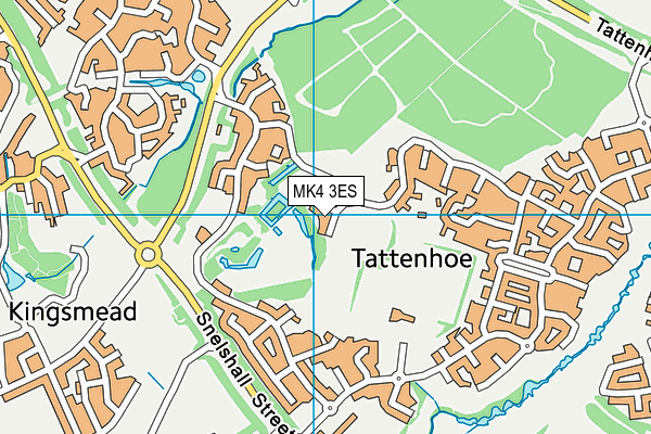 MK4 3ES map - OS VectorMap District (Ordnance Survey)