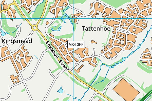 MK4 3FF map - OS VectorMap District (Ordnance Survey)