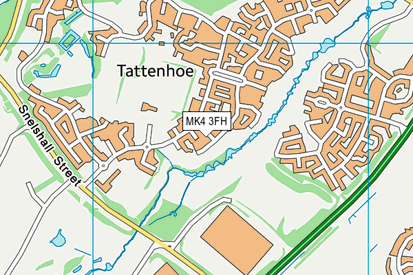 MK4 3FH map - OS VectorMap District (Ordnance Survey)