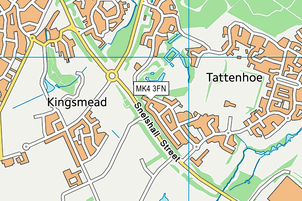 MK4 3FN map - OS VectorMap District (Ordnance Survey)