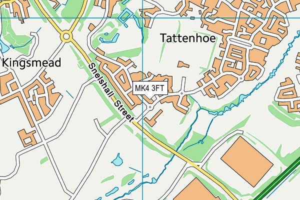 MK4 3FT map - OS VectorMap District (Ordnance Survey)