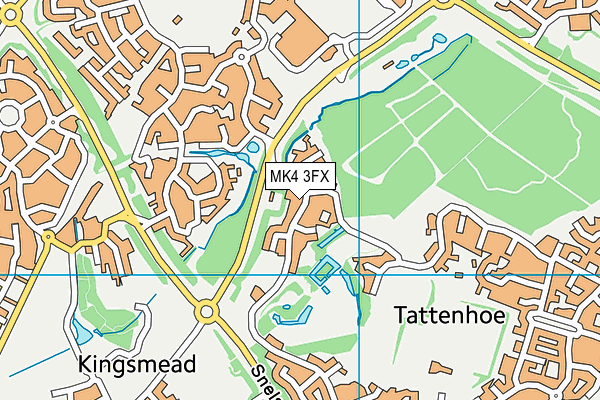 MK4 3FX map - OS VectorMap District (Ordnance Survey)