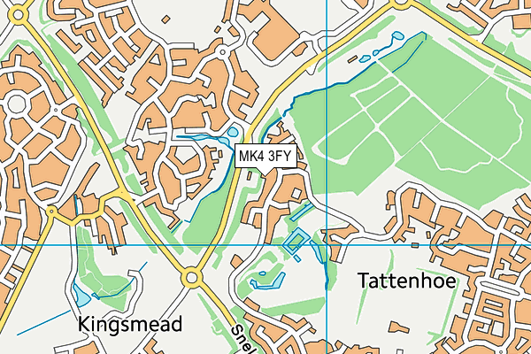 MK4 3FY map - OS VectorMap District (Ordnance Survey)