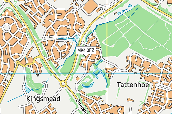 MK4 3FZ map - OS VectorMap District (Ordnance Survey)