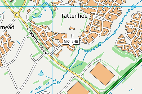 MK4 3HB map - OS VectorMap District (Ordnance Survey)