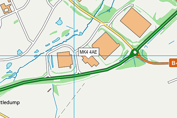 MK4 4AE map - OS VectorMap District (Ordnance Survey)