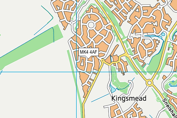MK4 4AF map - OS VectorMap District (Ordnance Survey)