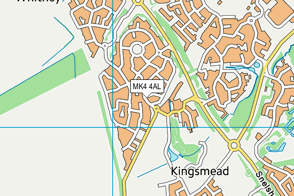 MK4 4AL map - OS VectorMap District (Ordnance Survey)