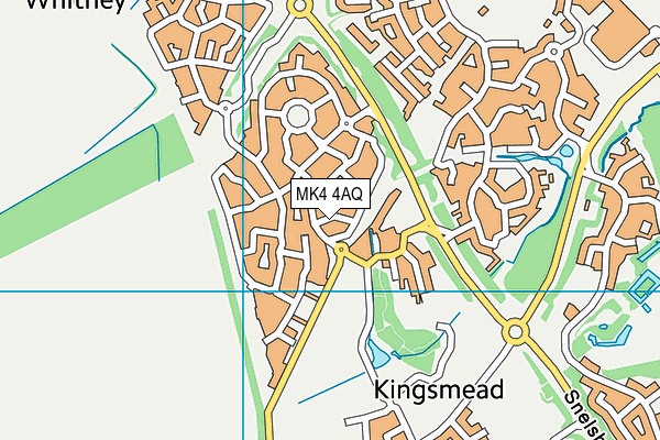 MK4 4AQ map - OS VectorMap District (Ordnance Survey)