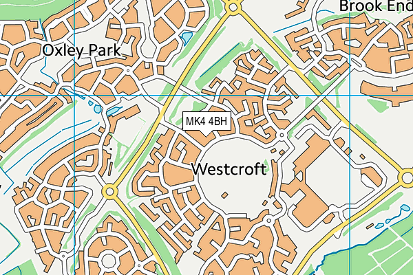 MK4 4BH map - OS VectorMap District (Ordnance Survey)
