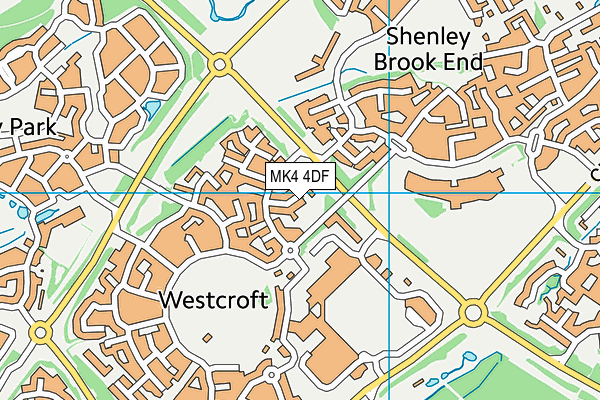 MK4 4DF map - OS VectorMap District (Ordnance Survey)