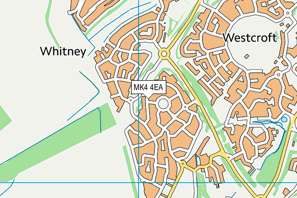 MK4 4EA map - OS VectorMap District (Ordnance Survey)