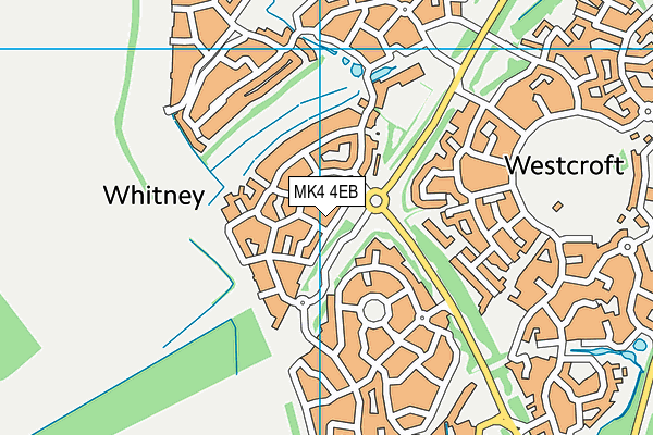 MK4 4EB map - OS VectorMap District (Ordnance Survey)