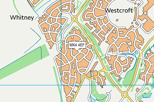 MK4 4EF map - OS VectorMap District (Ordnance Survey)