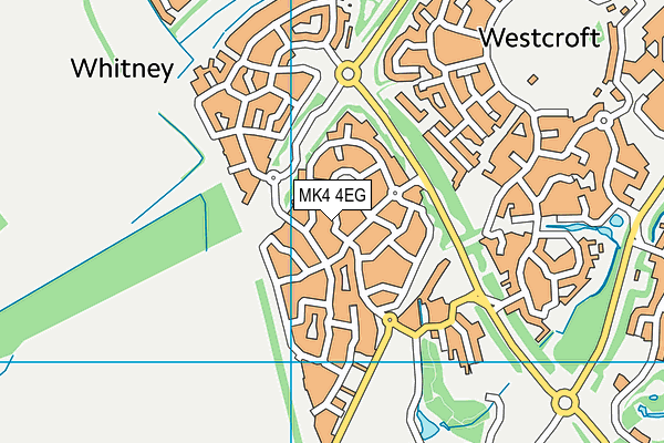 MK4 4EG map - OS VectorMap District (Ordnance Survey)