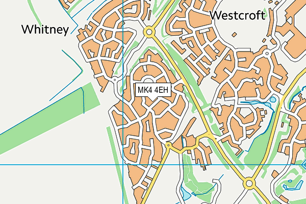 MK4 4EH map - OS VectorMap District (Ordnance Survey)