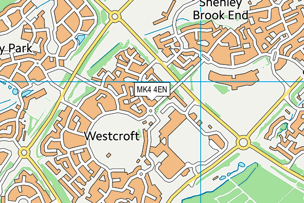 MK4 4EN map - OS VectorMap District (Ordnance Survey)