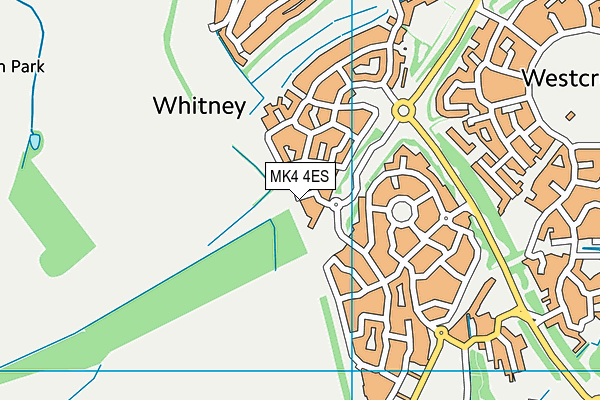 MK4 4ES map - OS VectorMap District (Ordnance Survey)