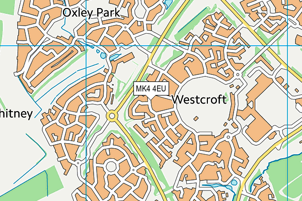 MK4 4EU map - OS VectorMap District (Ordnance Survey)