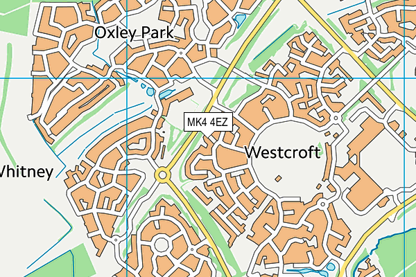 MK4 4EZ map - OS VectorMap District (Ordnance Survey)