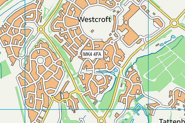 MK4 4FA map - OS VectorMap District (Ordnance Survey)