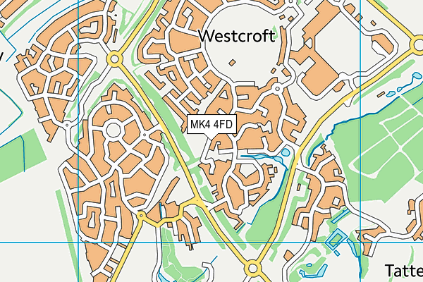 MK4 4FD map - OS VectorMap District (Ordnance Survey)