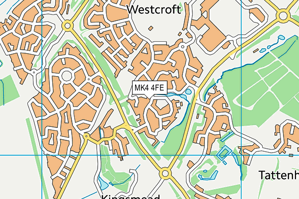 MK4 4FE map - OS VectorMap District (Ordnance Survey)