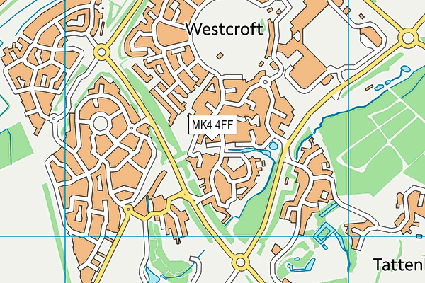 MK4 4FF map - OS VectorMap District (Ordnance Survey)