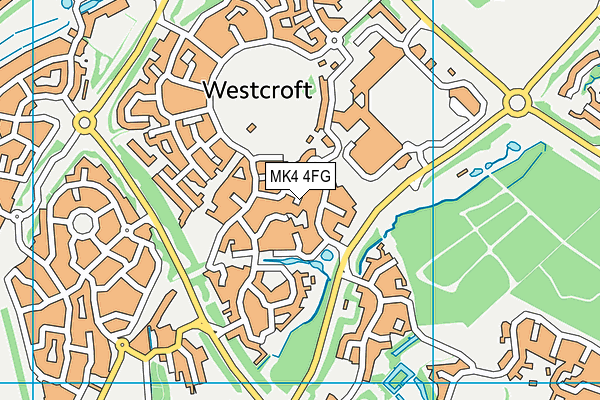 MK4 4FG map - OS VectorMap District (Ordnance Survey)