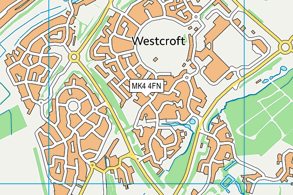 MK4 4FN map - OS VectorMap District (Ordnance Survey)