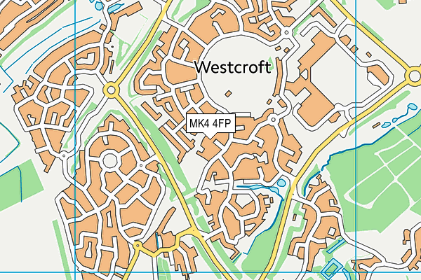 MK4 4FP map - OS VectorMap District (Ordnance Survey)