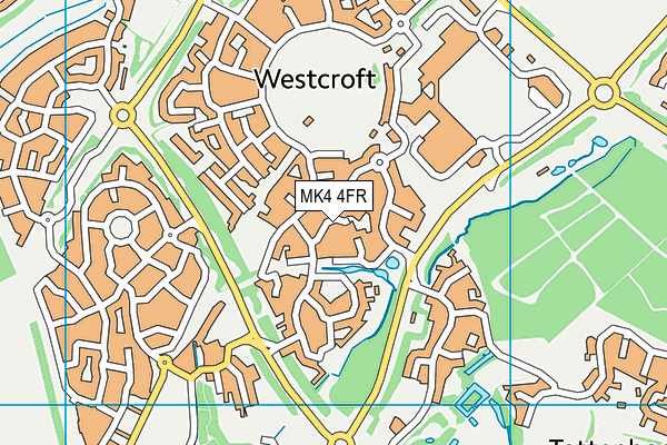 MK4 4FR map - OS VectorMap District (Ordnance Survey)