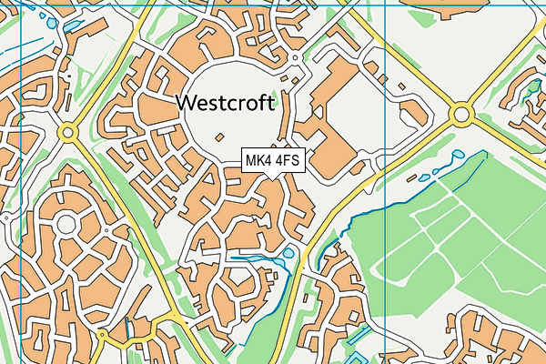 MK4 4FS map - OS VectorMap District (Ordnance Survey)