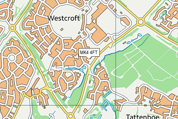 MK4 4FT map - OS VectorMap District (Ordnance Survey)