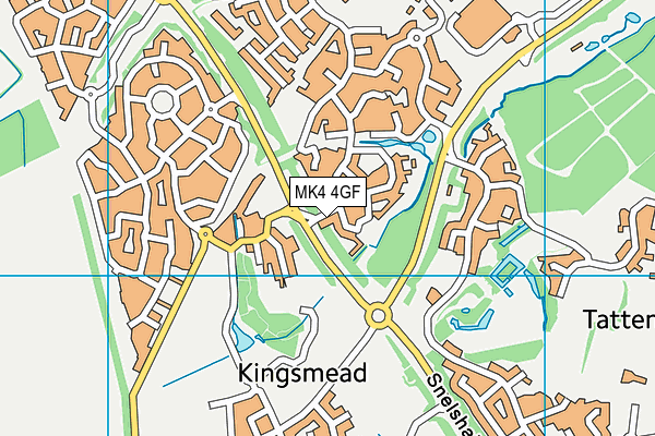 MK4 4GF map - OS VectorMap District (Ordnance Survey)